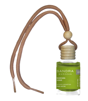 Difusor aromático para auto fragancia Manzana Verde 12ml Sandra Marzzán