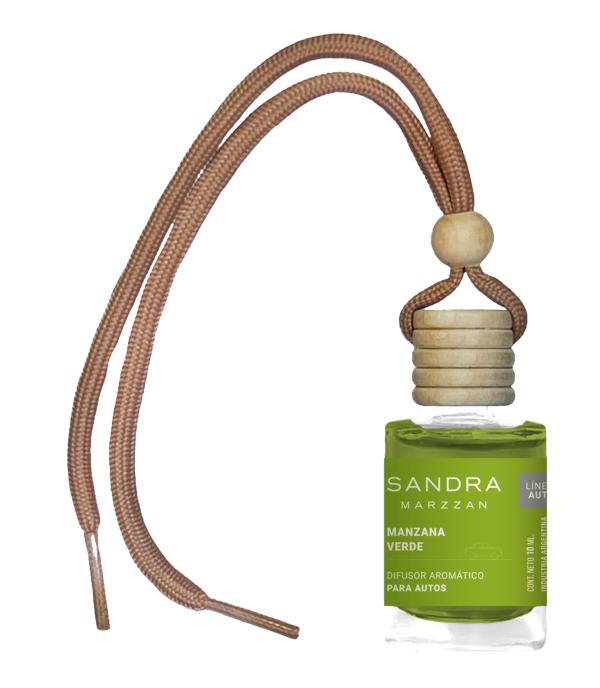 Difusor aromático para auto fragancia Manzana Verde 12ml Sandra Marzzán