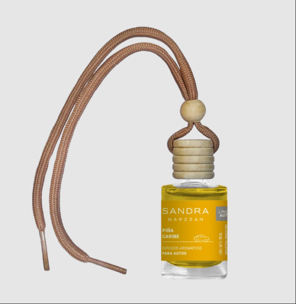 Difusor aromático para auto fragancia Piña Caribe 12ml Sandra Marzzán
