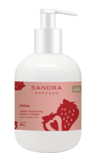 Jabón líquido Fresa Jabón líquido para manos y cuerpo - Fresa - 300 ml.